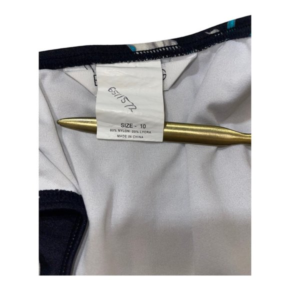 Billabong Black blue red and white colors 2 pcs Bikini set Size 10 - Picture 3 of 8